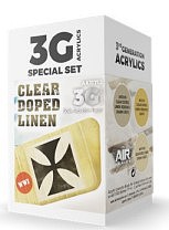 AK Clear Doped Linen Paint Set (3 Colors) 17ml Bottles Hobby and Model Acrylic Paint #11712