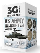 AK US Army Helicopter Acrylic Paint Set (8 Colors) 17ml Hobby and Model Acrylic Paint #11750
