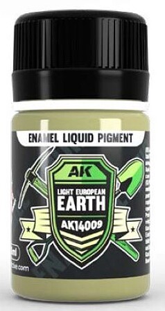 AK Light European Earth Liquid Pigment 35ml Bottle Hobby and Plastic Model Enamel Pigment #14009