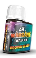 AK Brown Wargame Wash 35ml Bottle Hobby and Plastic Model Enamel Paint #14203