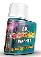 AK Blue Grey Wargame Wash 35ml Bottle Hobby and Plastic Model Enamel Paint #14209