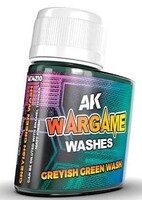 AK Greyish Green Wargame Wash 35ml Bottle Hobby and Plastic Model Enamel Paint #14210