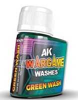 AK Green Wargame Wash 35ml Bottle Hobby and Plastic Model Enamel Paint #14211