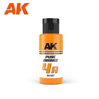 AK 4A Pure Orange Paint (60ml Bottle) Hobby and Model Acrylic Paint #1507