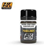 AK Air Series Panel Liner for Brown & Green Camouflage Hobby and Model Acrylic Paint #2071