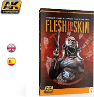 AK Flesh & Skin Techniques for Painting Miniatures Book How-To Modeling Book #241