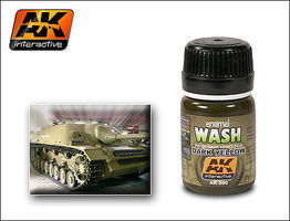 AK Dark Yellow Wash Enamel Paint 35ml Bottle Hobby and Model Enamel Paint #300