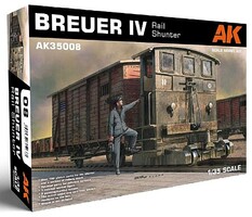AK 1/35 Breuer IV Rail Shunter Locomotive w/Track Section & Figure (Plastic Kit)