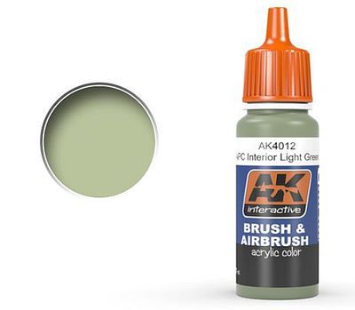 AK APC Interior Light Green Acrylic Paint 17ml Bottle Hobby and Model Acrylic Paint #4012