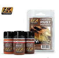 AK Crusted Rust Deposits Weathering Enamel Paint Hobby and Model Paint Set #4110