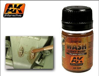 AK Light Rust Wash Enamel Paint 35ml Bottle Hobby and Model Enamel Paint #46