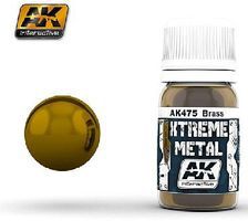 AK Xtreme Metal Brass Metallic Paint Hobby and Model Acrylic Paint #475
