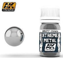 AK Xtreme Metal Chrome Metallic Paint Hobby and Model Enamel Paint #477