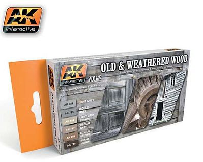 AK Old & Weathered Wood Vol.2 Acrylic Paint Hobby and Model Paint Set #563