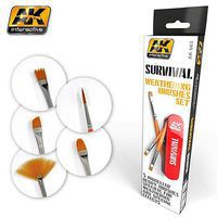 AK Survival Weathering Brushes Set (5 different) Hobby and Model Paint Brush #663