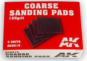 AK Coarse Sanding Pads 120 Grit (4) Hobby and Model Sanding Tool #9016