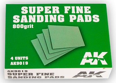 AK Super Fine Sanding Pads 800 Grit (4) Hobby and Model Sanding Tool #9019