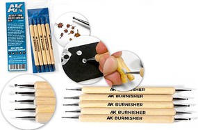 AK Sculpting Burnishers Set (5) Hobby and Model Hand Tool #9052