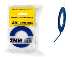 AK Blue Masking Tape for Curves 2mm Hobby and Model Painting Mask Tape #9182
