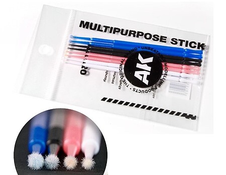 AK Microfiber Multipurpose Stick Applicators- 1mm, 1.5mm, 2mm, 2.5mm (8)