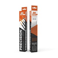 AK Precision Round Synthetic Brush Set- 4 different