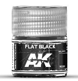 AK Flat Black Acrylic Lacquer Paint 10ml Bottle Hobby and Model Paint #rc1