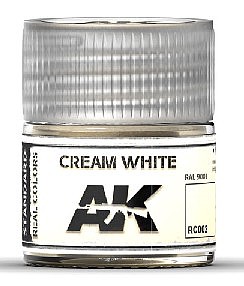 AK Cream White RAL 9001 Acrylic Lacquer Paint 10ml Bottle Hobby and Model Paint #rc2