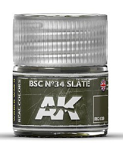 AK BSC N34 Slate Acrylic Lacquer Paint 10ml Bottle Hobby and Model Paint #rc39