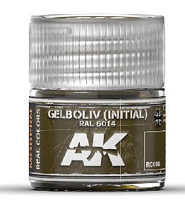 AK Gelboliv Initial RAL6014 (NATO Oliv) Acrylic Lacquer Paint 10ml Hobby and Model Paint #rc86