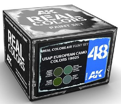 AK USAF European Camo 1980s Acrylic Lacquer Paint Set (4) 10ml Hobby and Model Paint #rcs48