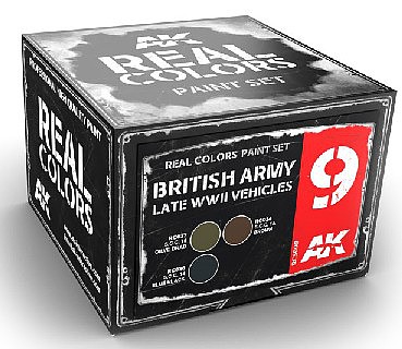 AK British Army Late WWII Vehicles Acrylic Lacquer Paint Set (3) 10ml Hobby and Model Paint #rcs9