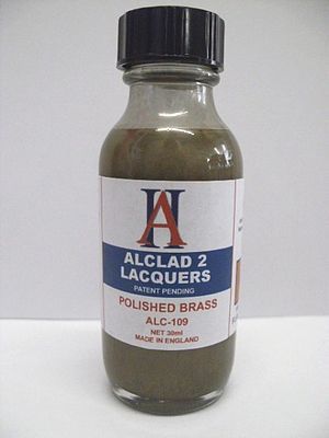Alclad 1oz. Bottle Polished Brass Lacquer Hobby and Model Lacquer Paint #109