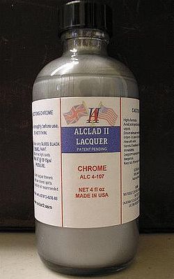 Alclad 4oz. Bottle Chrome Lacquer Hobby and Model Lacquer Paint #4107