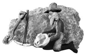 Alexander Mine Figures - Prospector Pete HO Scale Model Railroad Figure #9810