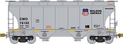 American-Limited 3281 Cu.Ft. 2-Bay Covered Hopper Union Pacific HO Scale Model Train Freight Car #1003