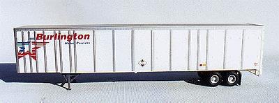 A-Line 53 Plate Trailer - Painted White w/Silver Ribs HO Scale Model Railroad Vehicle #50502