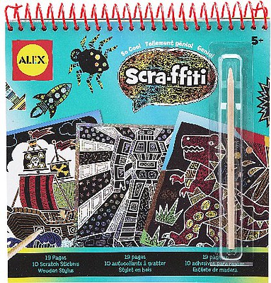 Alex Alex- Scra-ffiti So Cool Scratch Design Book Set #2