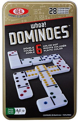 Alex Ideal- Double 6 Dominoes Basic Game in Tin