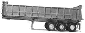 Alloy-Forms 30 Tri-Axle Dump Trailer with Spoke Wheels HO Scale Model Railroad Vehicle #3110