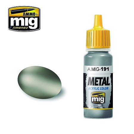 Ammo Steel Metallic color (17ml bottle) Hobby and Plastic Model Acrylic Paint #0191