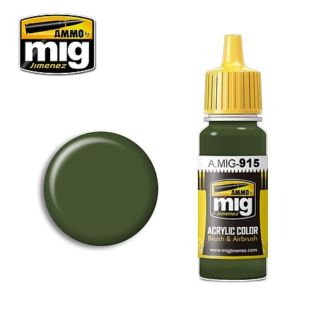 Ammo Dark Green Color (17ml bottle) Hobby and Plastic Model Acrylic Paint #0915