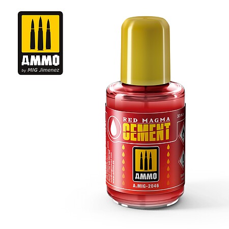 Ammo Red Magma Cement (30ml) Hobby and Plastic Model Cement #2046