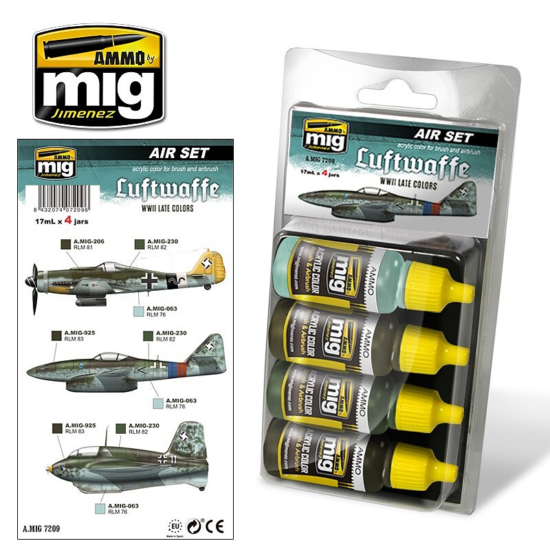 Vallejo WWII USAAF Model Air Paint Set (16 Colors) - Hobby and