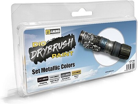 Ammo DRYBRUSH Set Metallic Colors Set