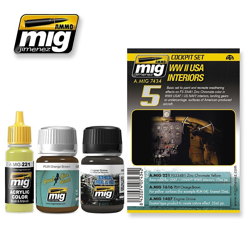 Ammo MIG WWII USA Interior Weathering Set