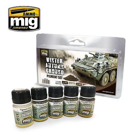 Ammo Winter Autumn Ground Pigment Set (five 35ml bottles) Hobby and Plastic Model Paint Set #7455
