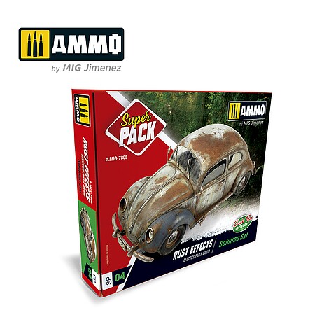 Ammo Rust Effect colors Super Pack Hobby and Plastic Model Paint Set #7805