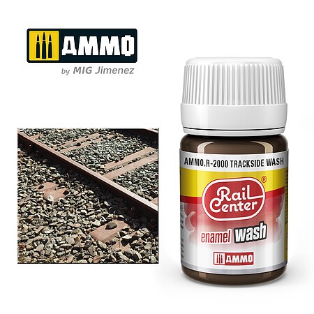 Ammo Rail Center Trackside Wash (35ml Bottle) Hobby and Plastic Model Enamel Paint #r2000