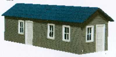 AM Long Yard Office - Kit HO Scale Model Railroad Building #126