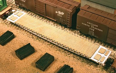 American-Models Wood Deck Set for Tangent GSC 60 Flatcar Kit HO Scale Model Train Freight Car Part #200